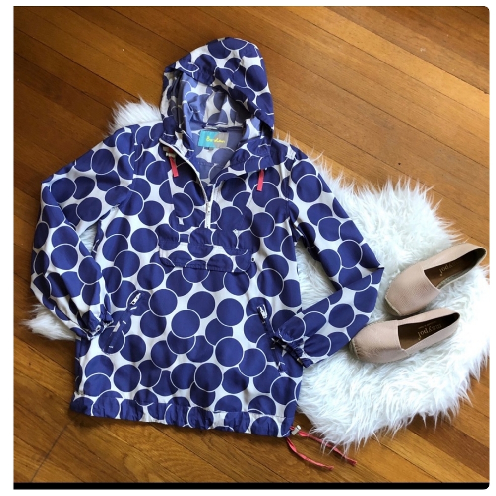 Boden Polka Dot Anorak Hoodie Size 16